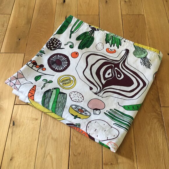 IKEA Paulin Machado Colourful Veggies 2014 Large Fabric Material Panel - Picture 1 of 14